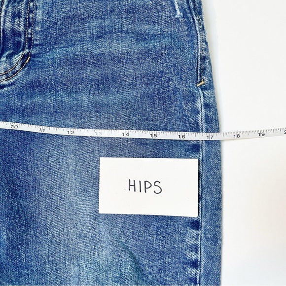 Dear John Paris Bootcut Jeans 27 4 high rise waist distressed stretch blue denim - Picture 8 of 12